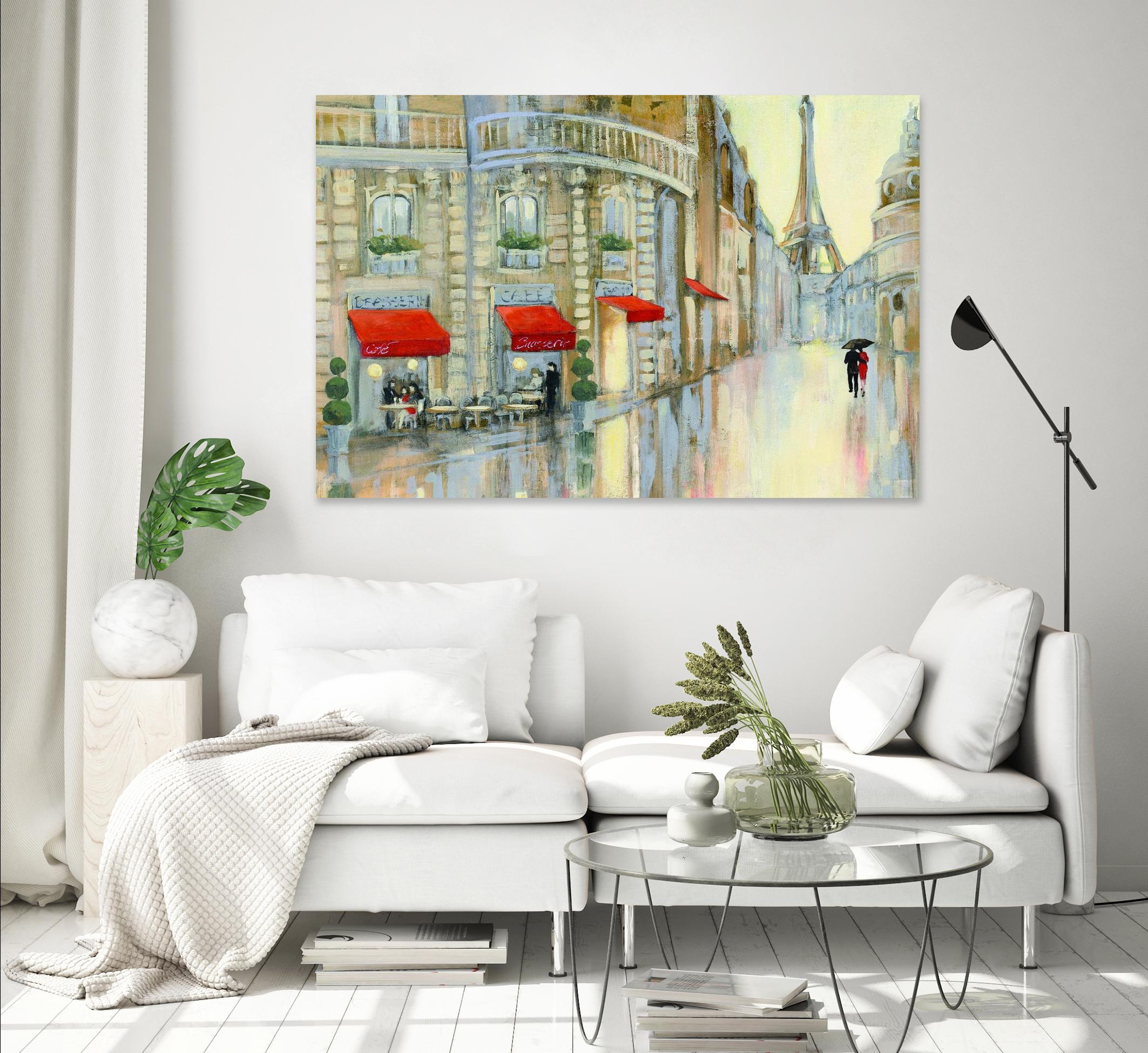 Touring Paris Couple by Julia Purinton on GIANT ART - beige everyday life