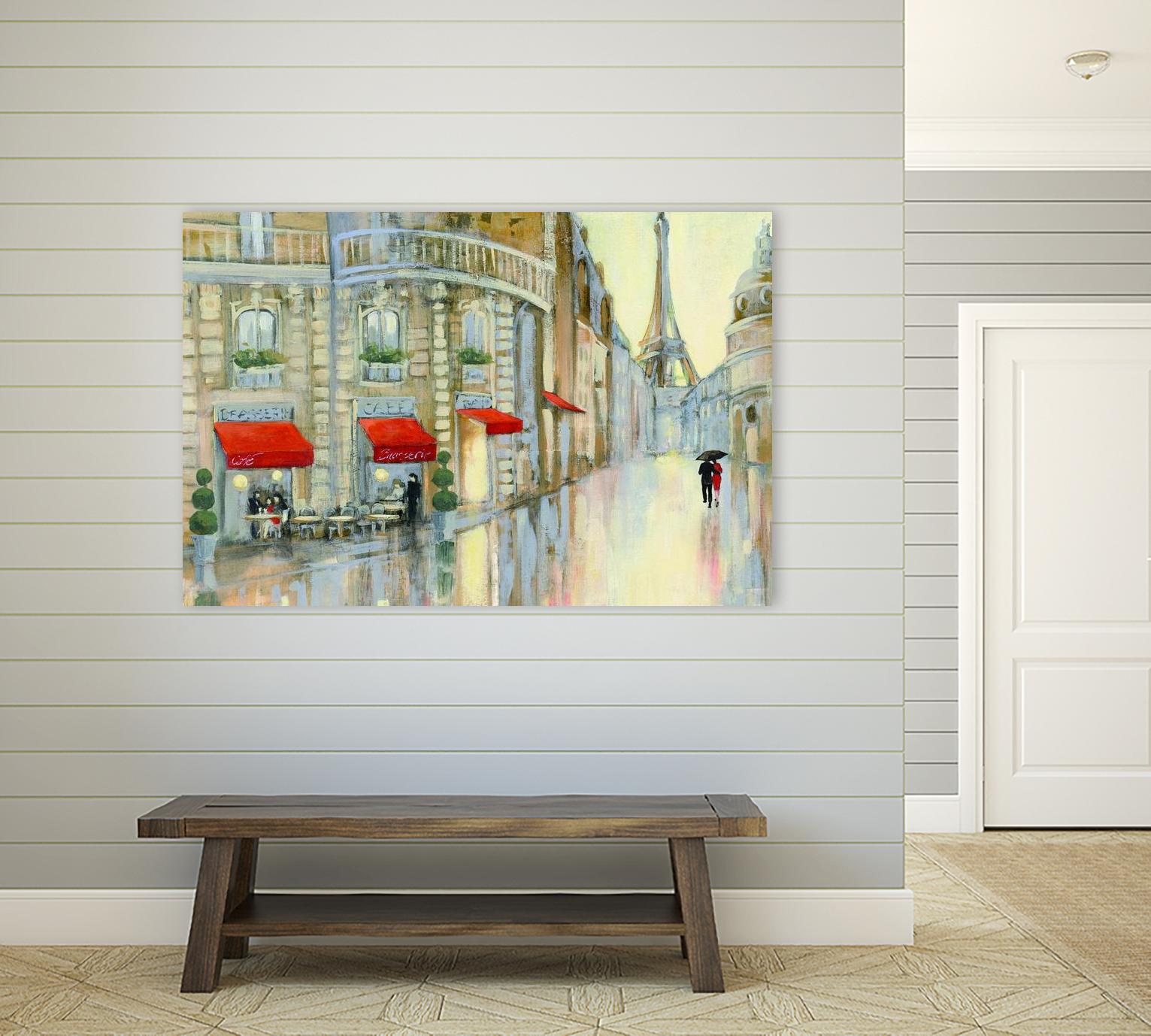 Touring Paris Couple by Julia Purinton on GIANT ART - beige everyday life