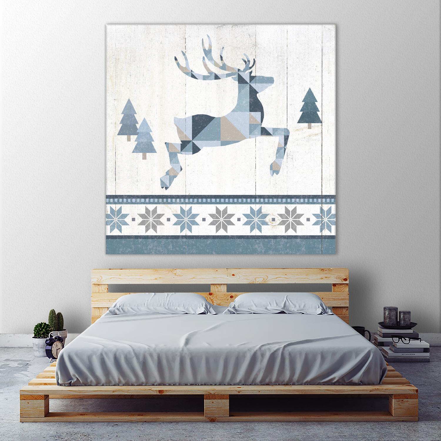 Nordic Geo Lodge Deer III by Portfolio on GIANT ART - white country look