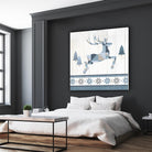 Nordic Geo Lodge Deer III by Portfolio on GIANT ART - white country look