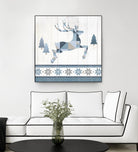 Nordic Geo Lodge Deer III by Portfolio on GIANT ART - white country look