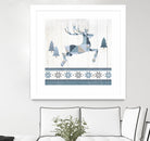 Nordic Geo Lodge Deer III by Portfolio on GIANT ART - white country look