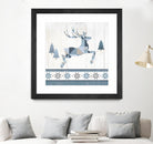 Nordic Geo Lodge Deer III by Portfolio on GIANT ART - white country look