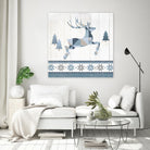 Nordic Geo Lodge Deer III by Portfolio on GIANT ART - white country look