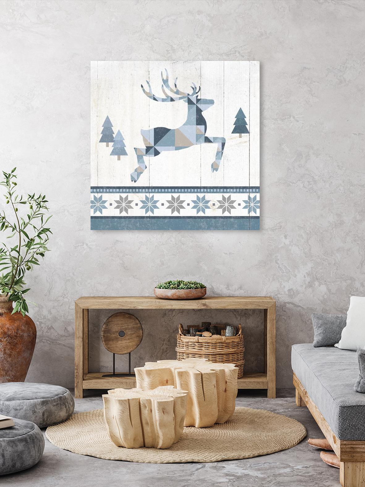 Nordic Geo Lodge Deer III by Portfolio on GIANT ART - white country look