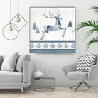 Nordic Geo Lodge Deer III by Portfolio on GIANT ART - white country look