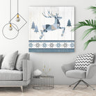 Nordic Geo Lodge Deer III by Portfolio on GIANT ART - white country look