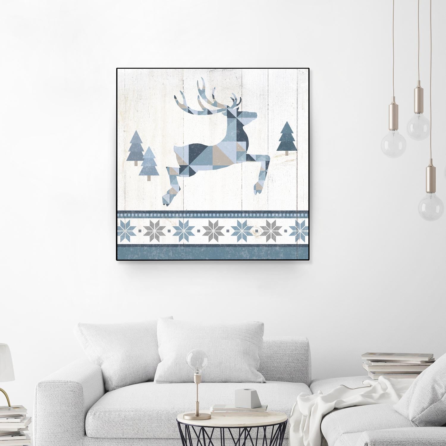 Nordic Geo Lodge Deer III by Portfolio on GIANT ART - white country look