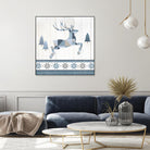 Nordic Geo Lodge Deer III by Portfolio on GIANT ART - white country look