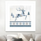 Nordic Geo Lodge Deer III by Portfolio on GIANT ART - white country look