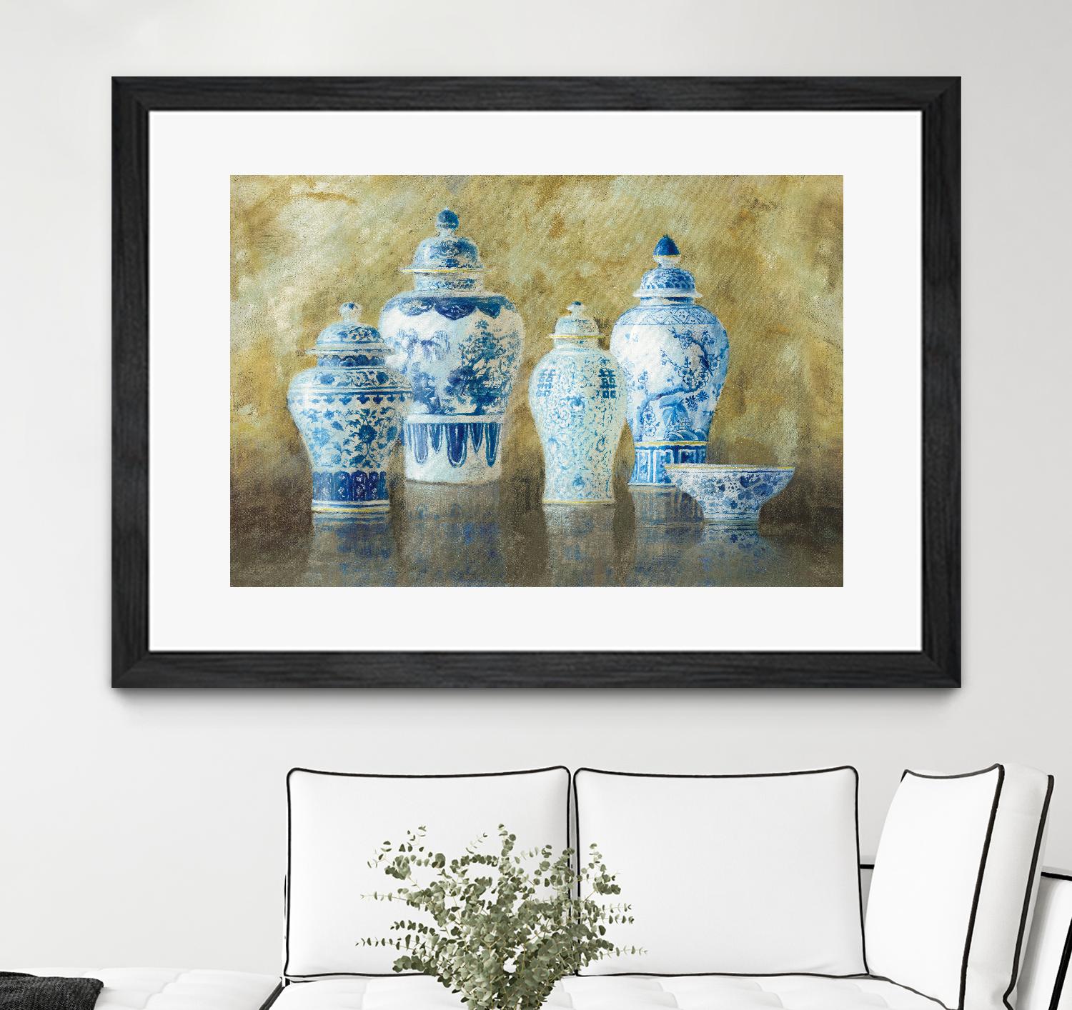 Ginger Jar Still Life 2 by Danhui Nai on GIANT ART - blue pot - dish