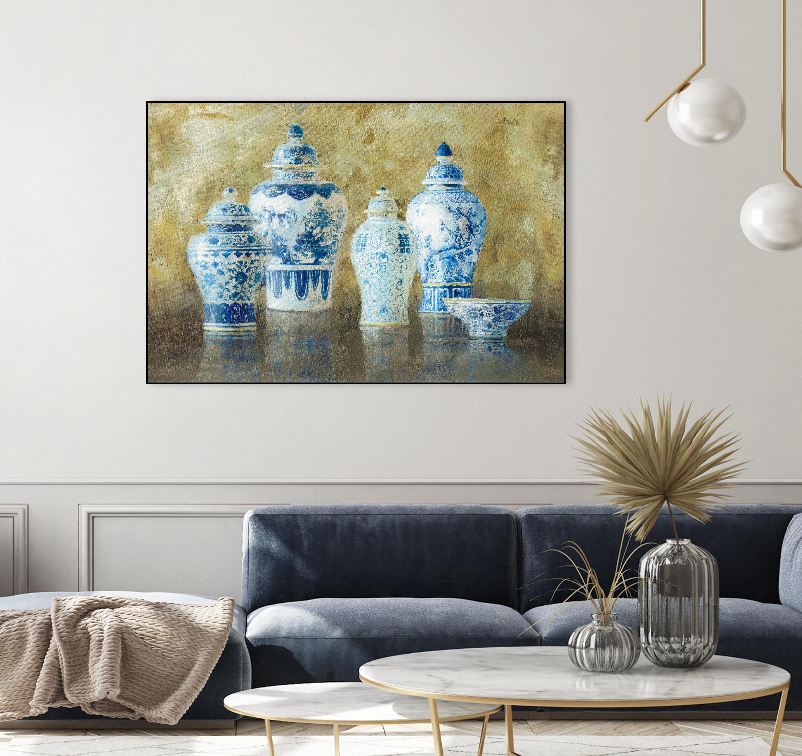 Ginger Jar Still Life 2 by Danhui Nai on GIANT ART - blue pot - dish