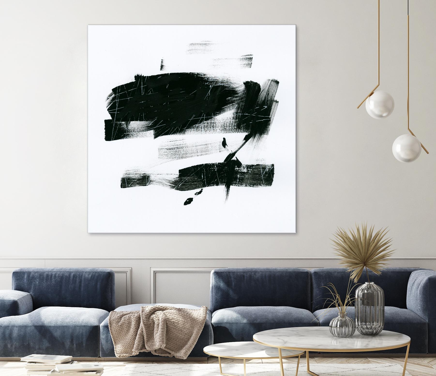 Gold and Black Elements 20 by Mike Schick on GIANT ART - black abstract