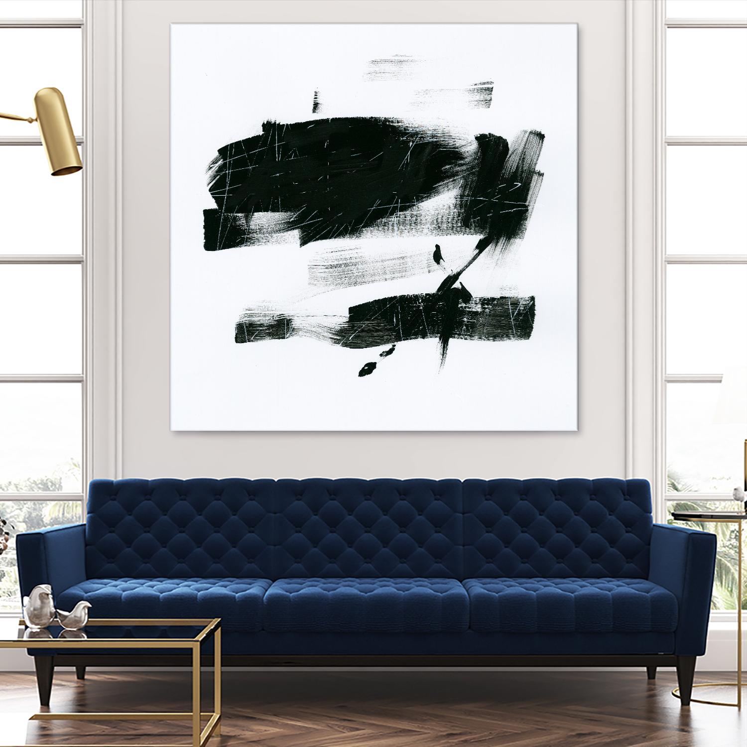 Gold and Black Elements 20 by Mike Schick on GIANT ART - black abstract