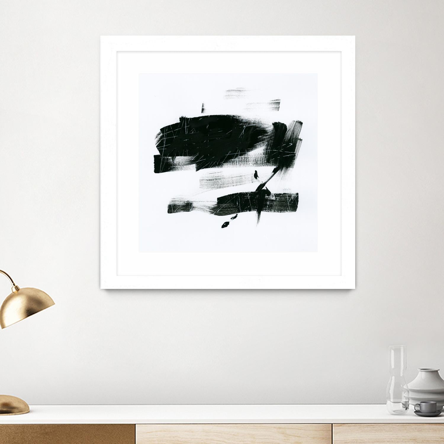 Gold and Black Elements 20 by Mike Schick on GIANT ART - black abstract