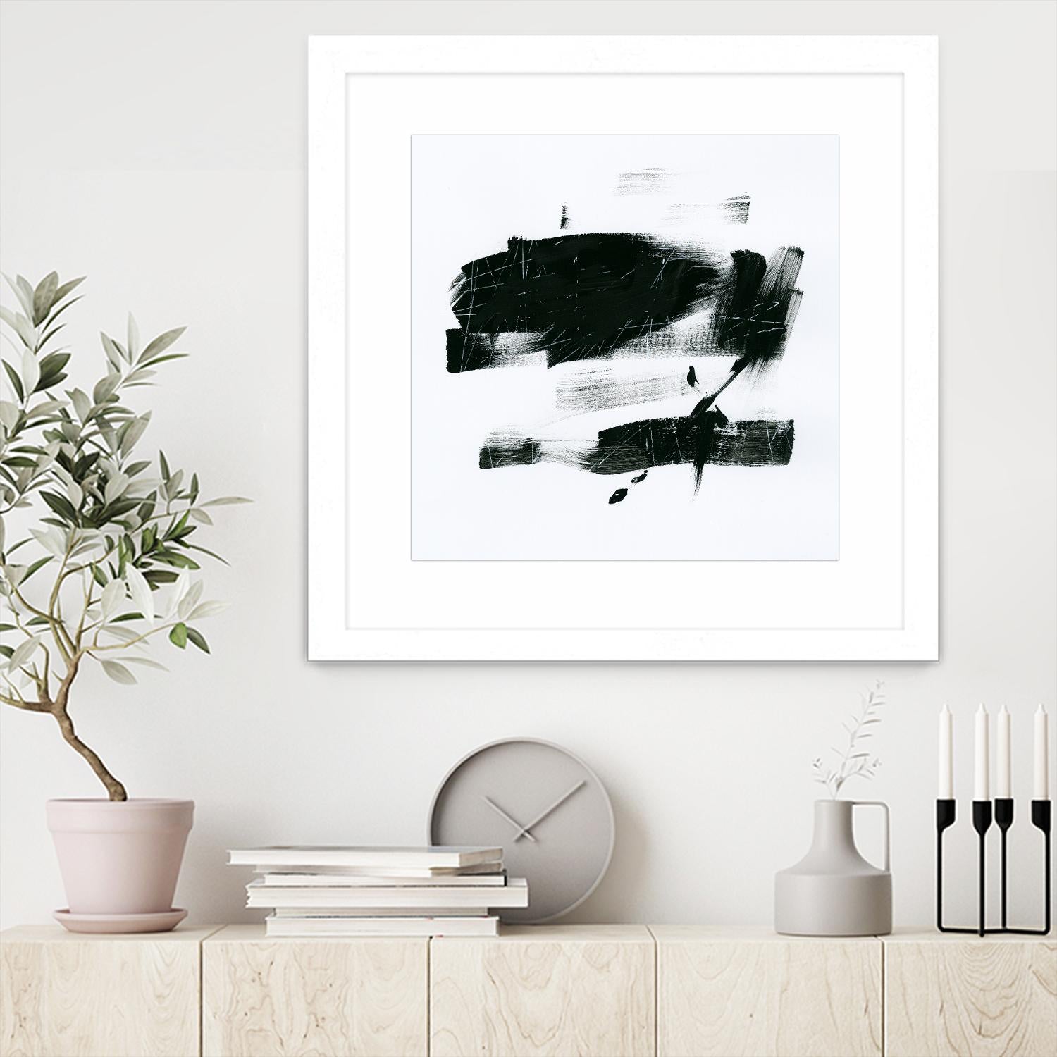 Gold and Black Elements 20 by Mike Schick on GIANT ART - black abstract