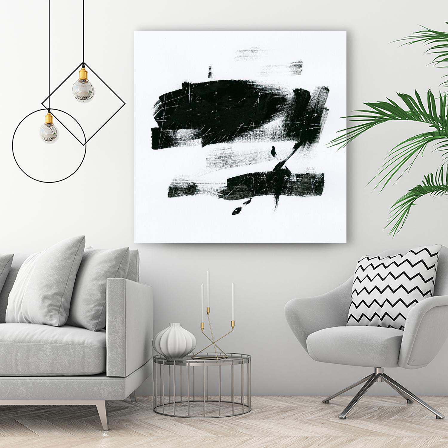 Gold and Black Elements 20 by Mike Schick on GIANT ART - black abstract