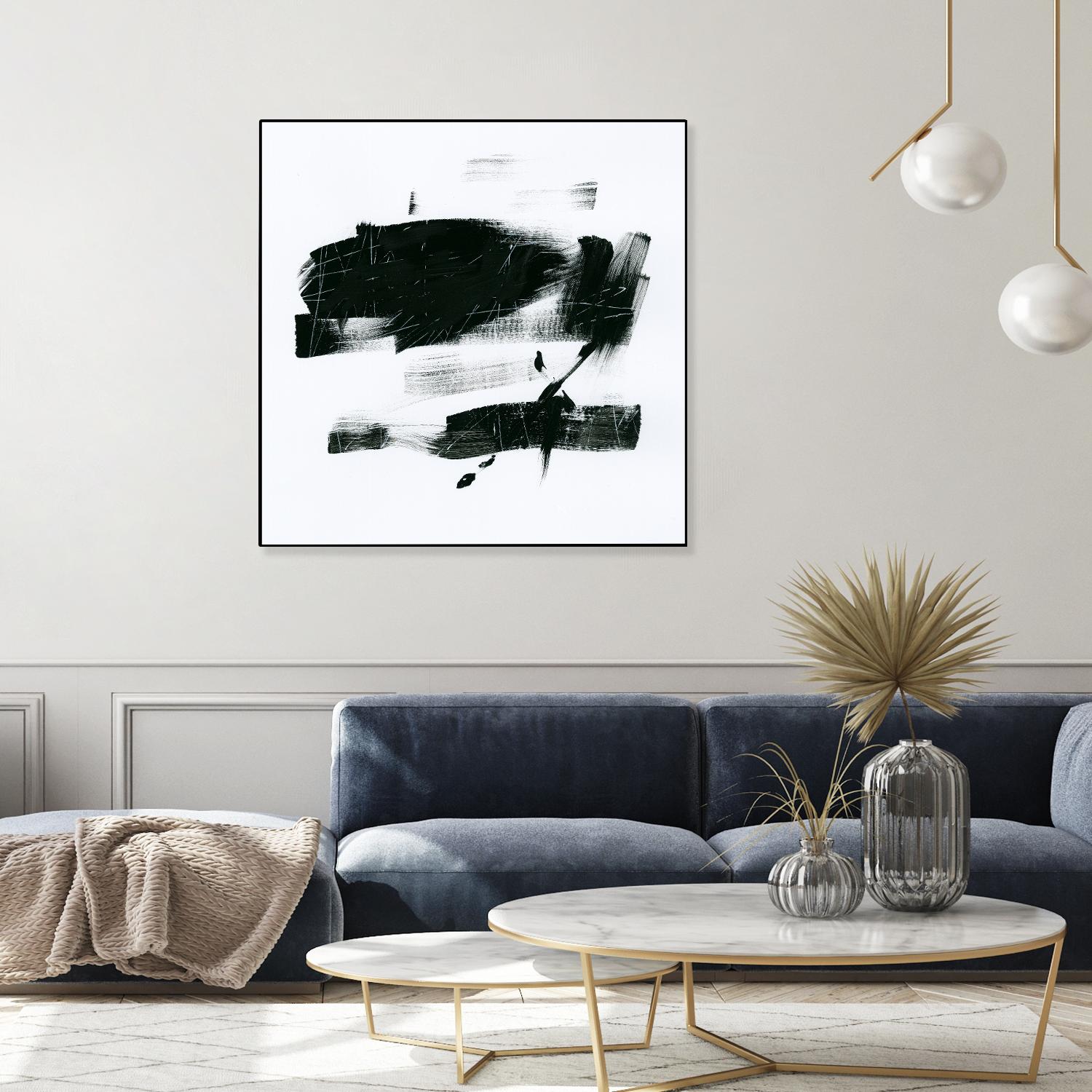 Gold and Black Elements 20 by Mike Schick on GIANT ART - black abstract