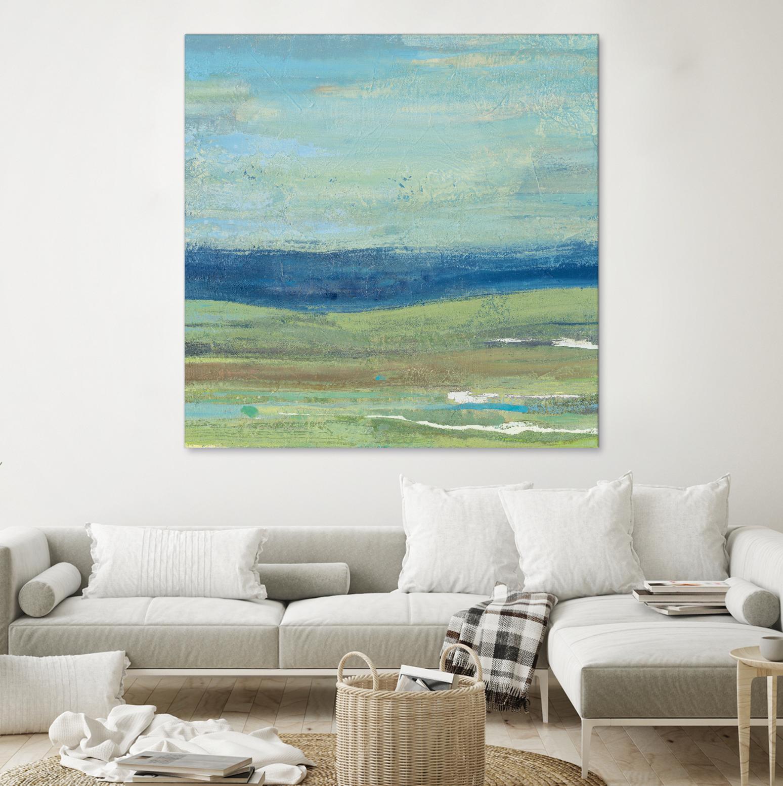 Azure Wave by Albena Hristova on GIANT ART - green sea scene