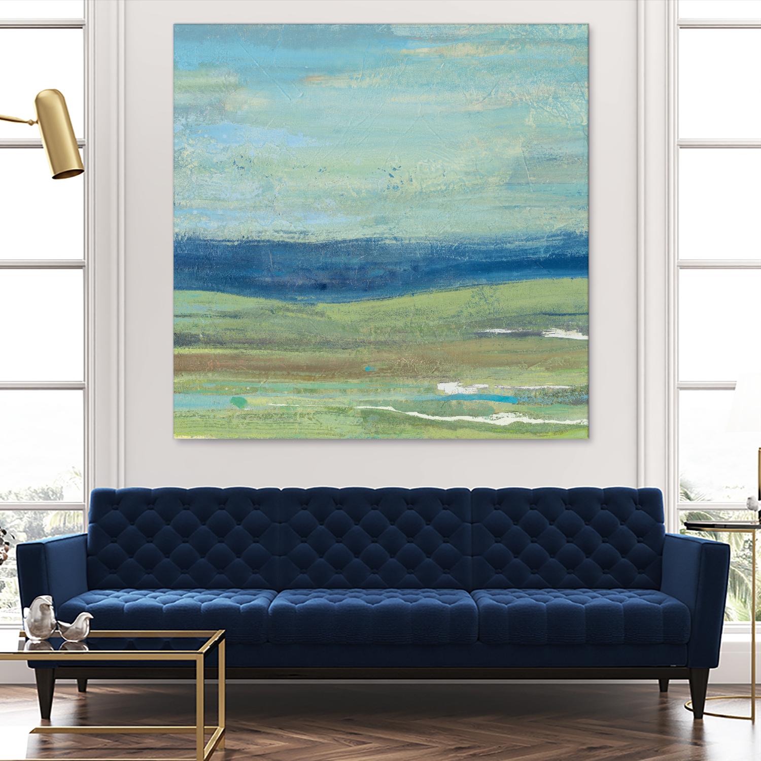 Azure Wave by Albena Hristova on GIANT ART - green sea scene