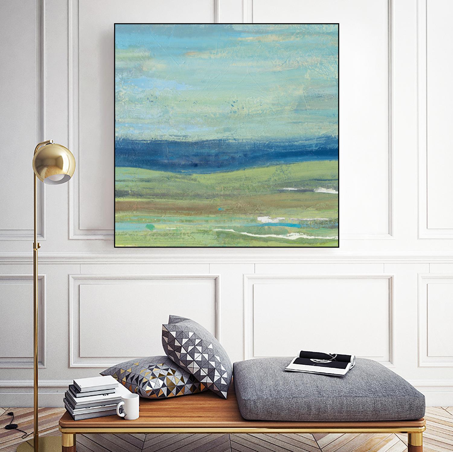 Azure Wave by Albena Hristova on GIANT ART - green sea scene