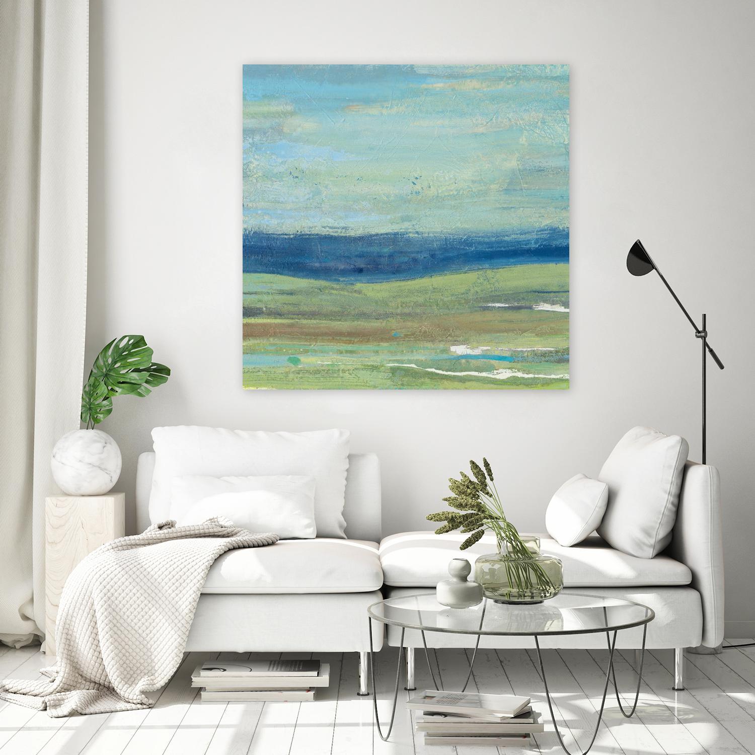 Azure Wave by Albena Hristova on GIANT ART - green sea scene