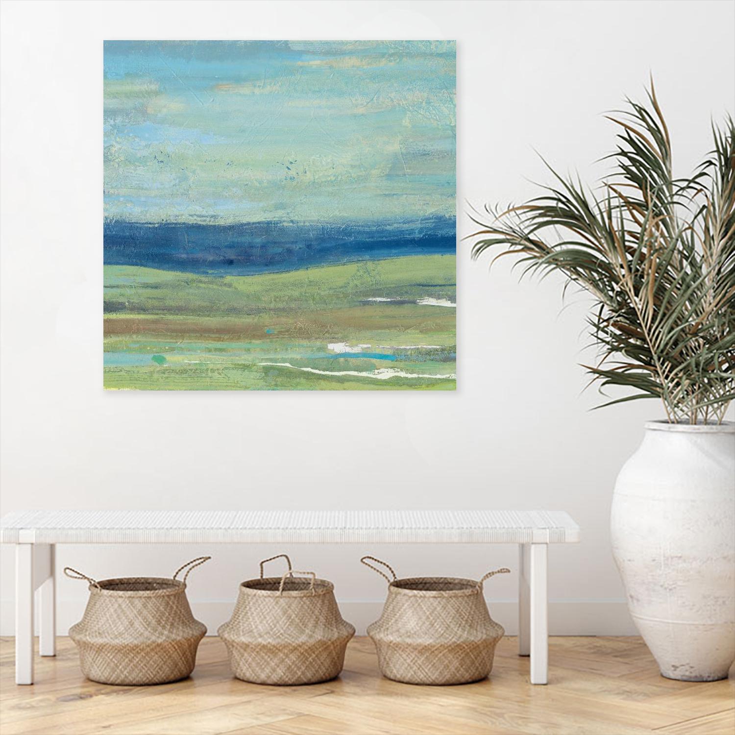 Azure Wave by Albena Hristova on GIANT ART - green sea scene