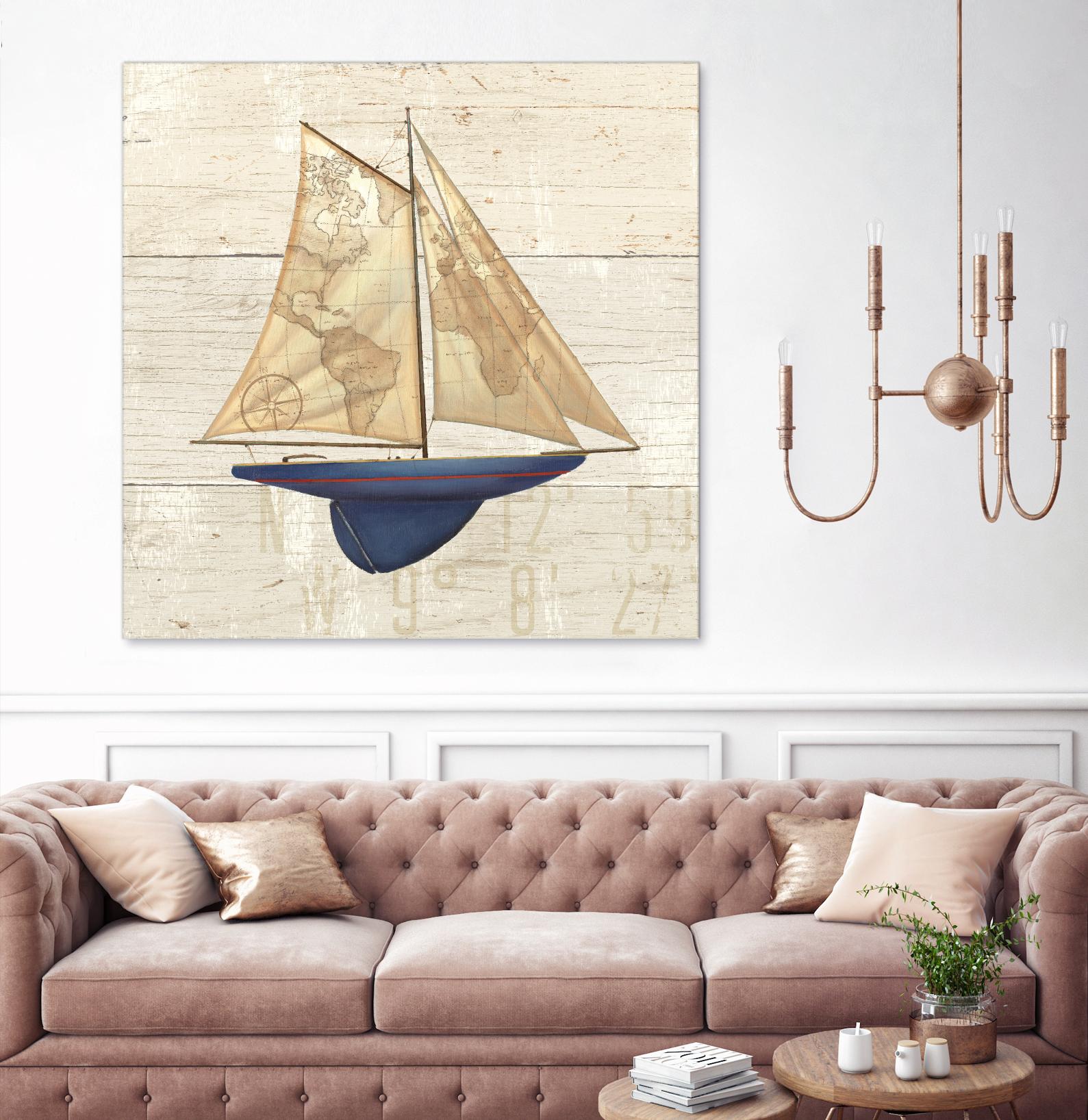 Nautique I by James Wiens on GIANT ART - beige nautical