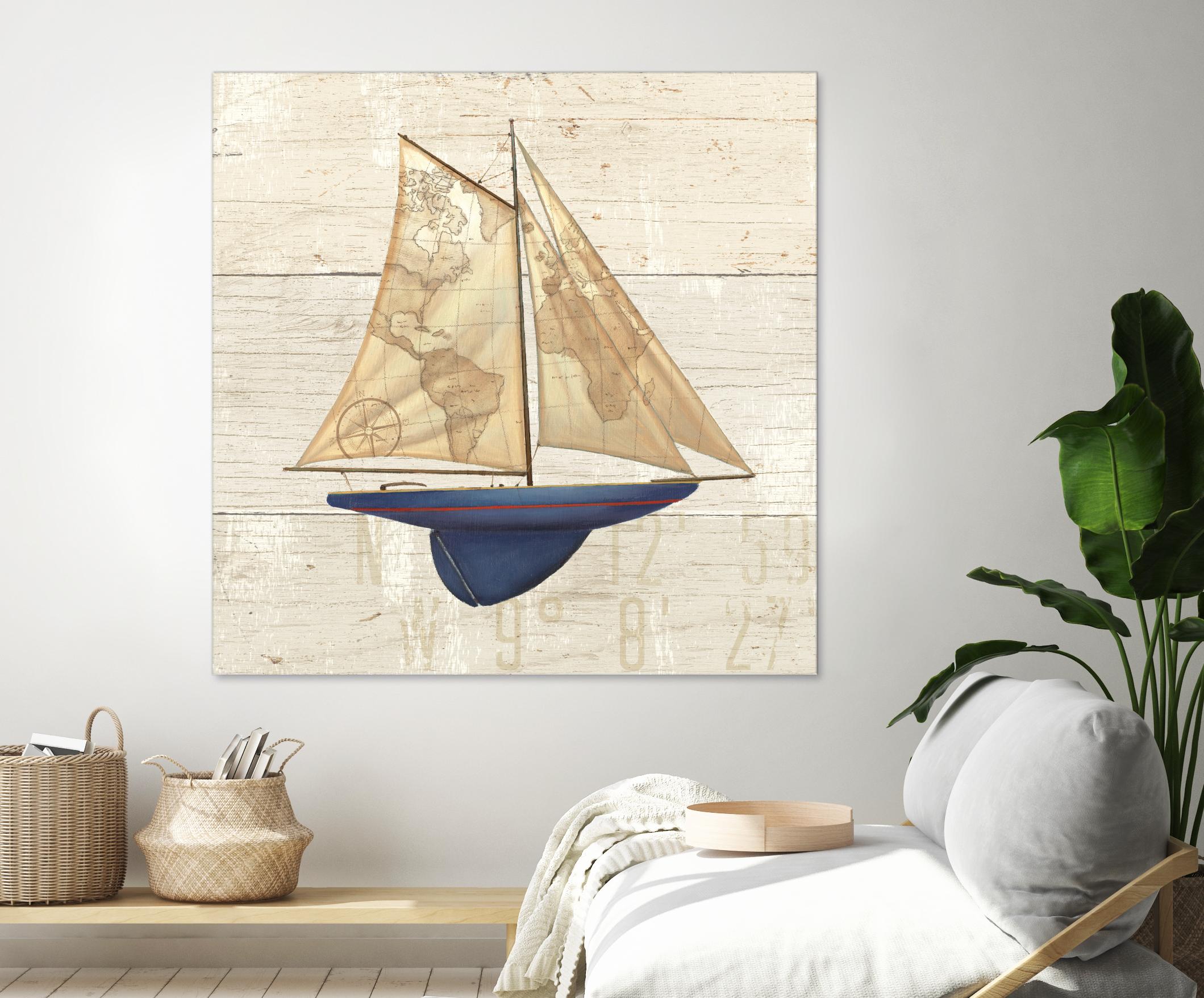 Nautique I by James Wiens on GIANT ART - beige nautical