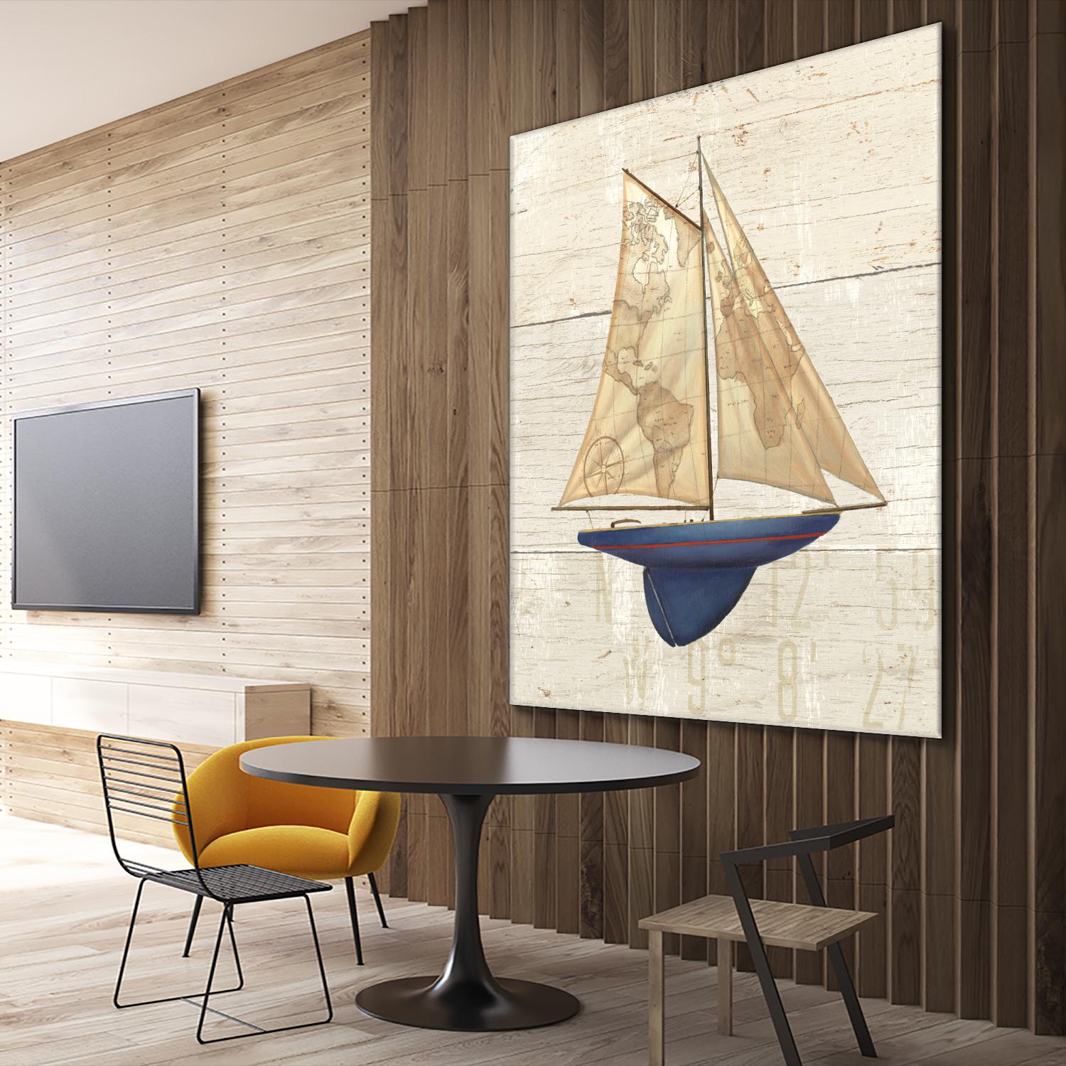 Nautique I by James Wiens on GIANT ART - beige nautical