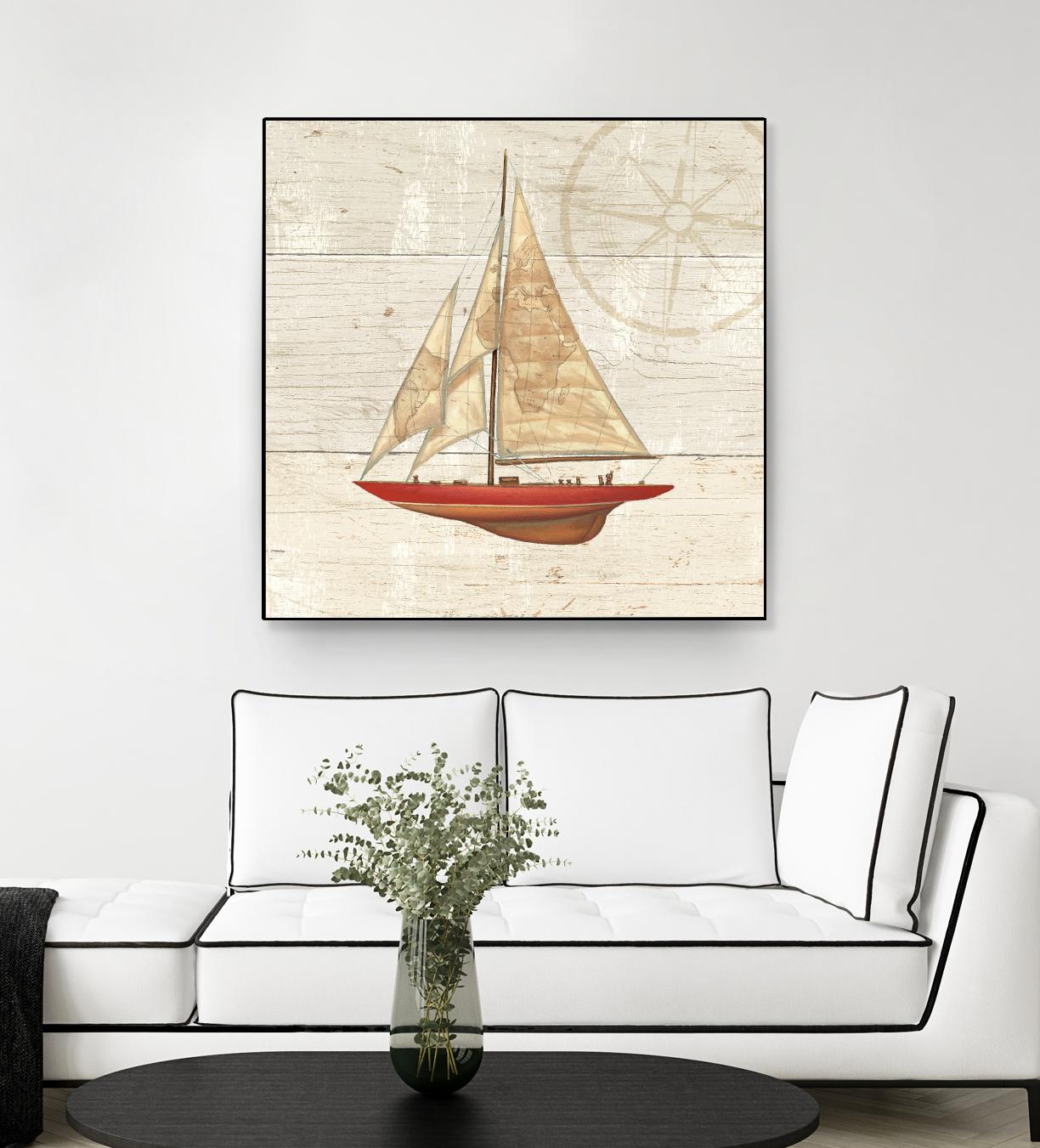 Nautique II by James Wiens on GIANT ART - beige nautical
