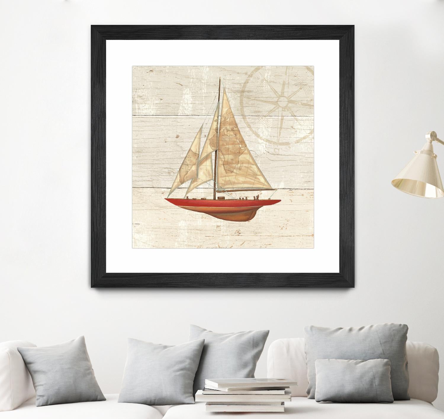 Nautique II by James Wiens on GIANT ART - beige nautical