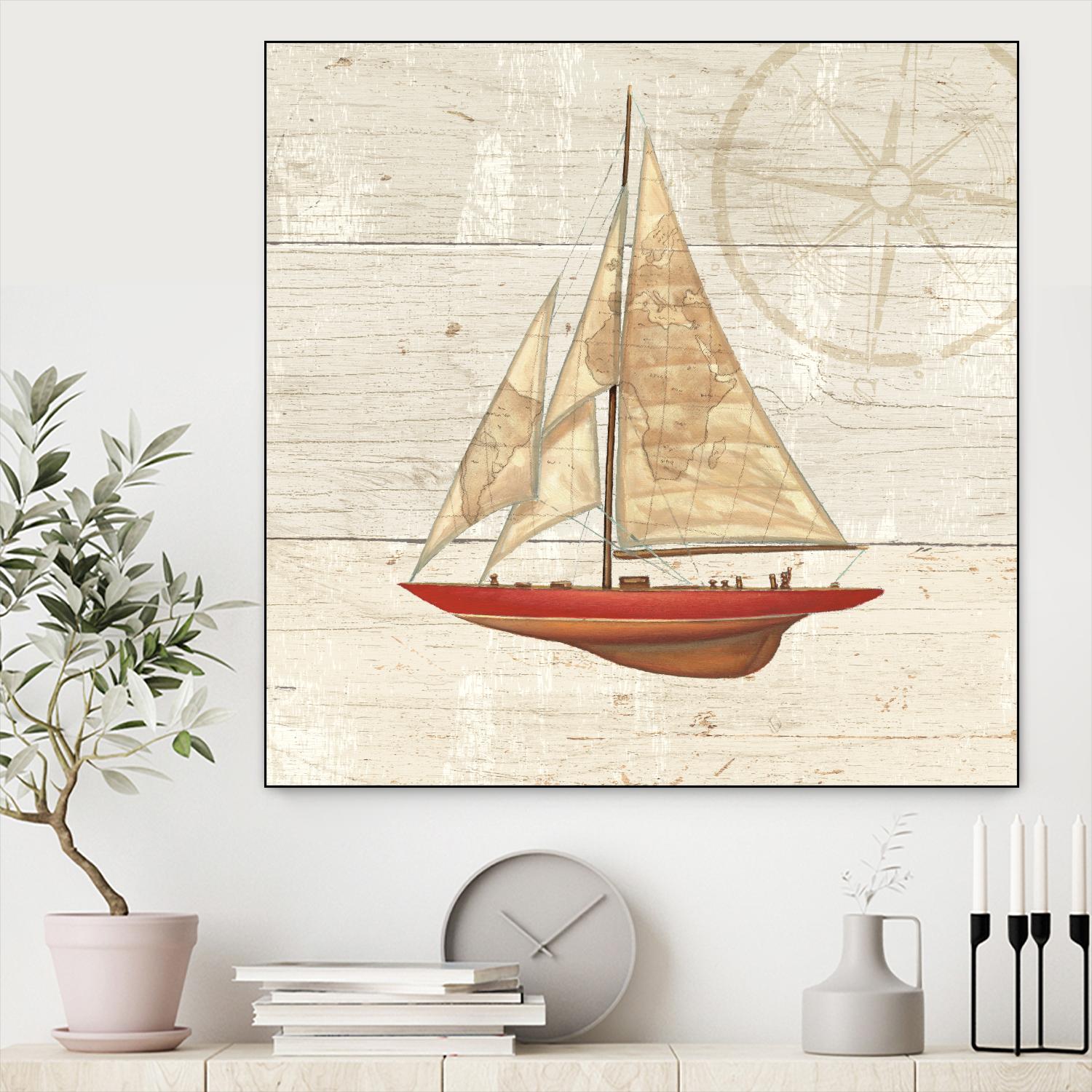 Nautique II by James Wiens on GIANT ART - beige nautical