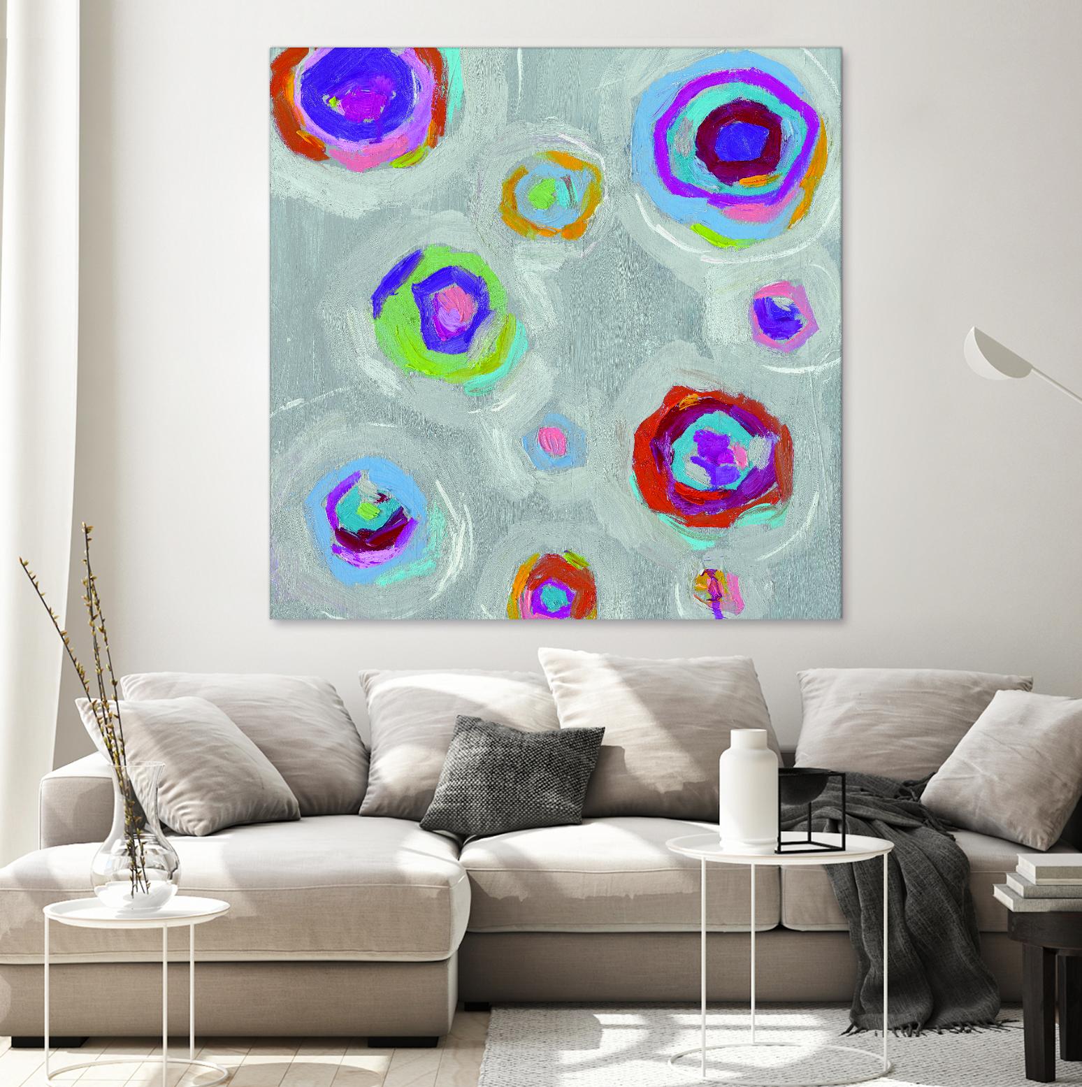 Frolic I Crop by Portfolio on GIANT ART - pink abstract