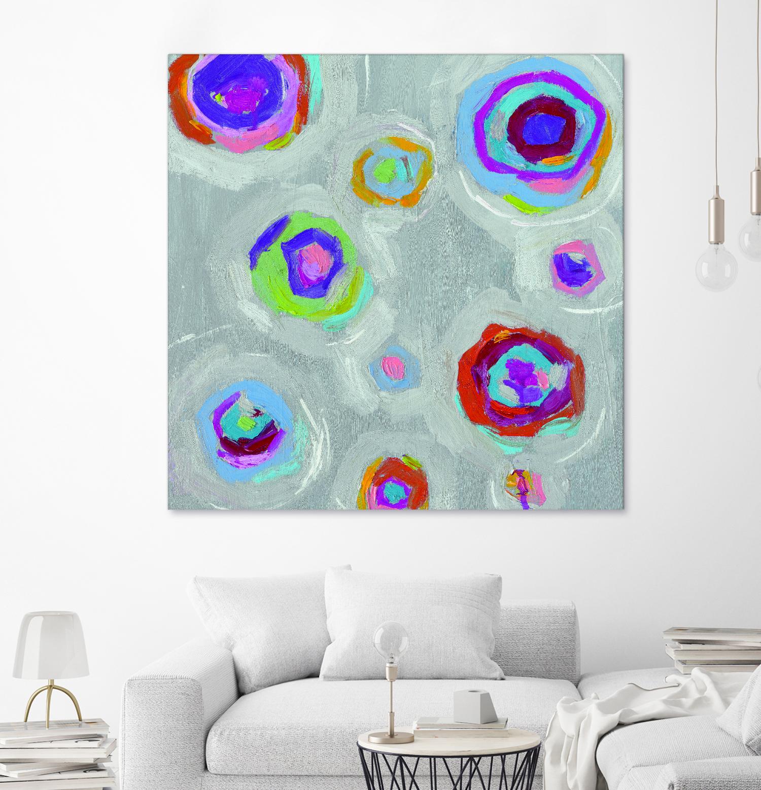 Frolic I Crop by Portfolio on GIANT ART - pink abstract