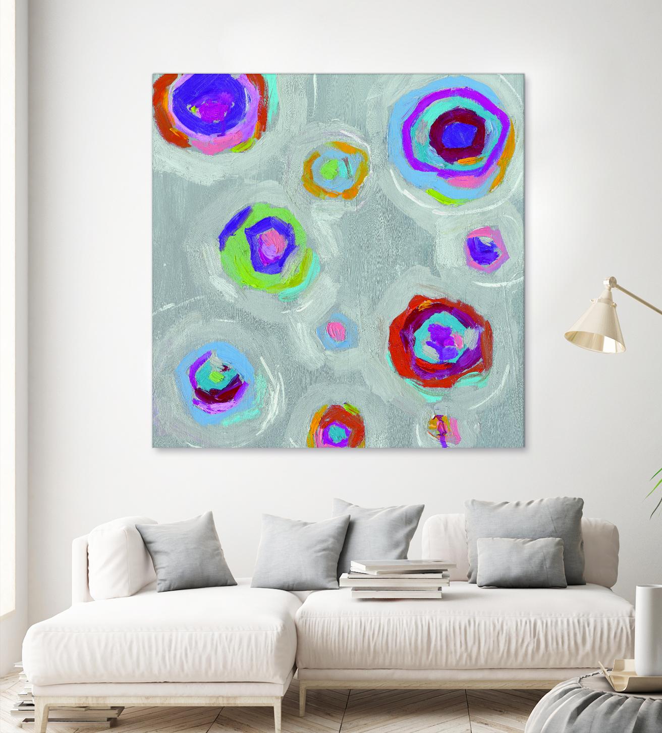 Frolic I Crop by Portfolio on GIANT ART - pink abstract