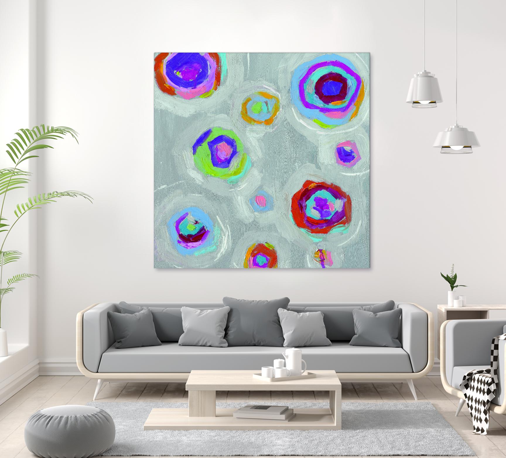 Frolic I Crop by Portfolio on GIANT ART - pink abstract