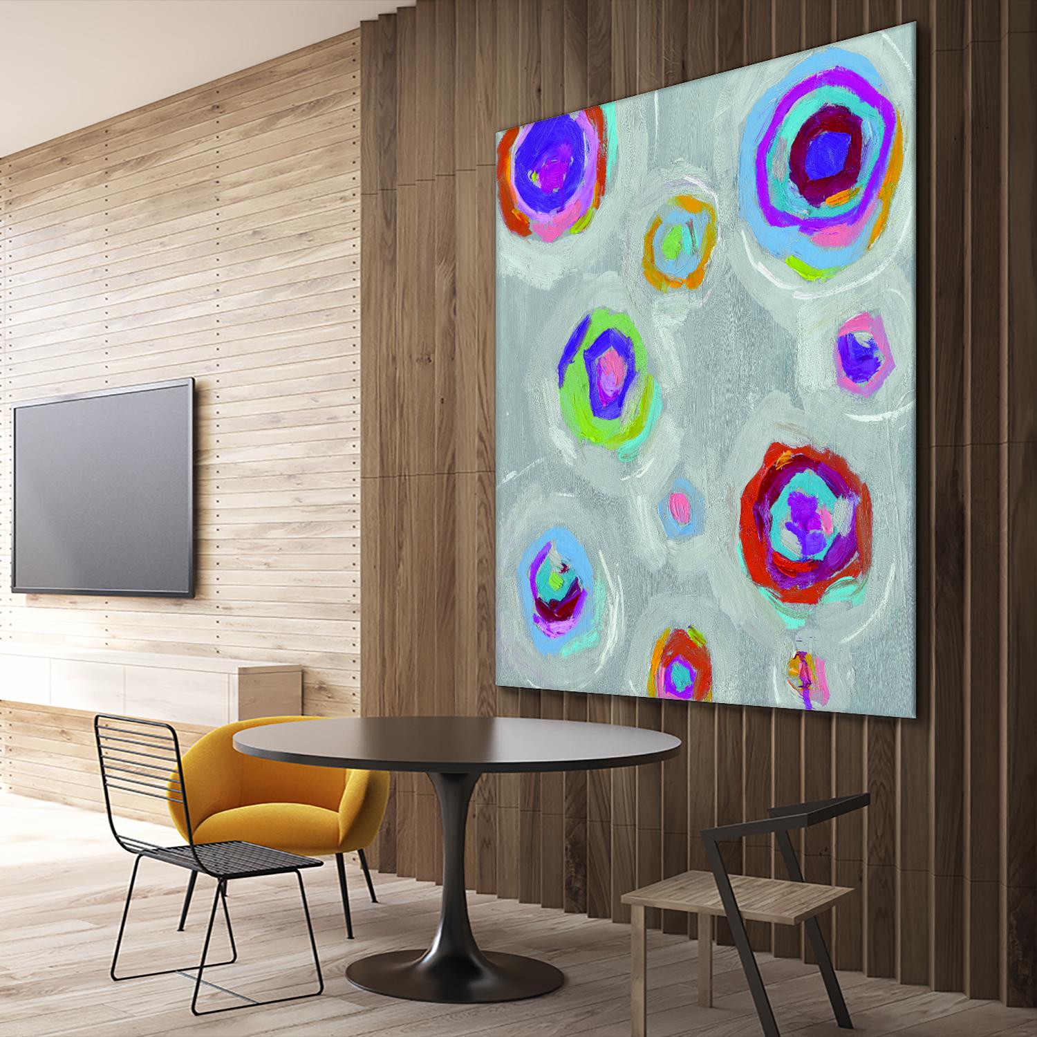 Frolic I Crop by Portfolio on GIANT ART - pink abstract