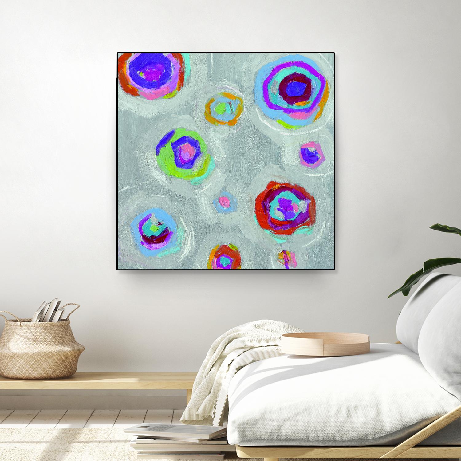 Frolic I Crop by Portfolio on GIANT ART - pink abstract