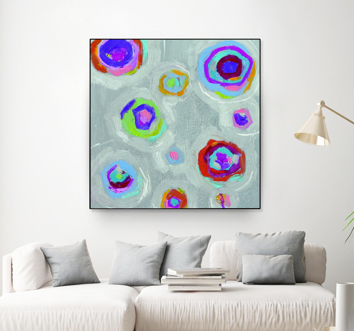 Frolic I Crop by Portfolio on GIANT ART - pink abstract