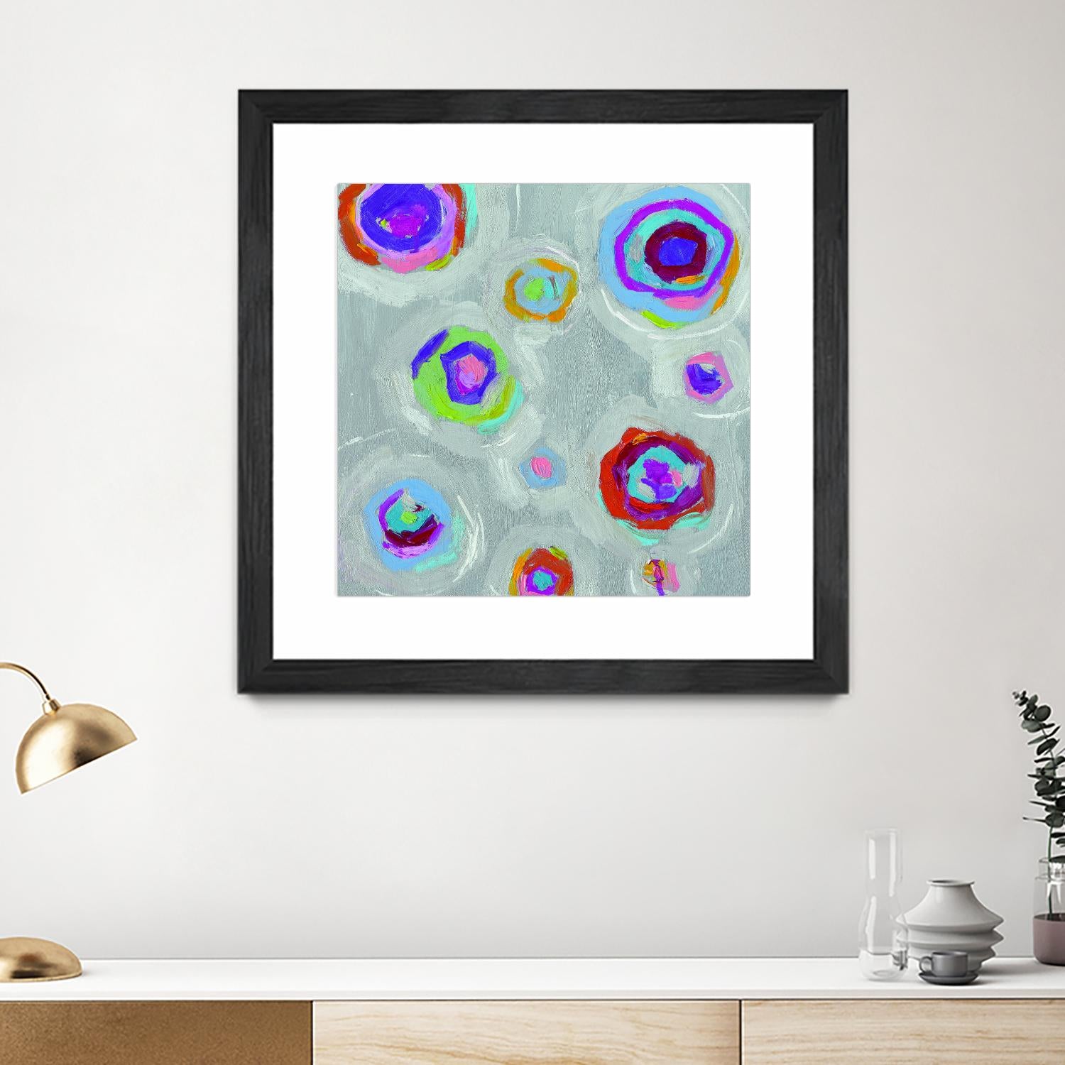 Frolic I Crop by Portfolio on GIANT ART - pink abstract