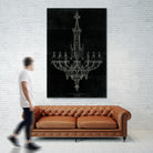 Ornamental Metal Work Chandelier by Portfolio on GIANT ART - grey interior