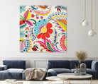 Boho Paisley II by Portfolio on GIANT ART - blue floral