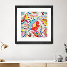 Boho Paisley II by Portfolio on GIANT ART - blue floral