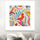Boho Paisley II by Portfolio on GIANT ART - blue floral