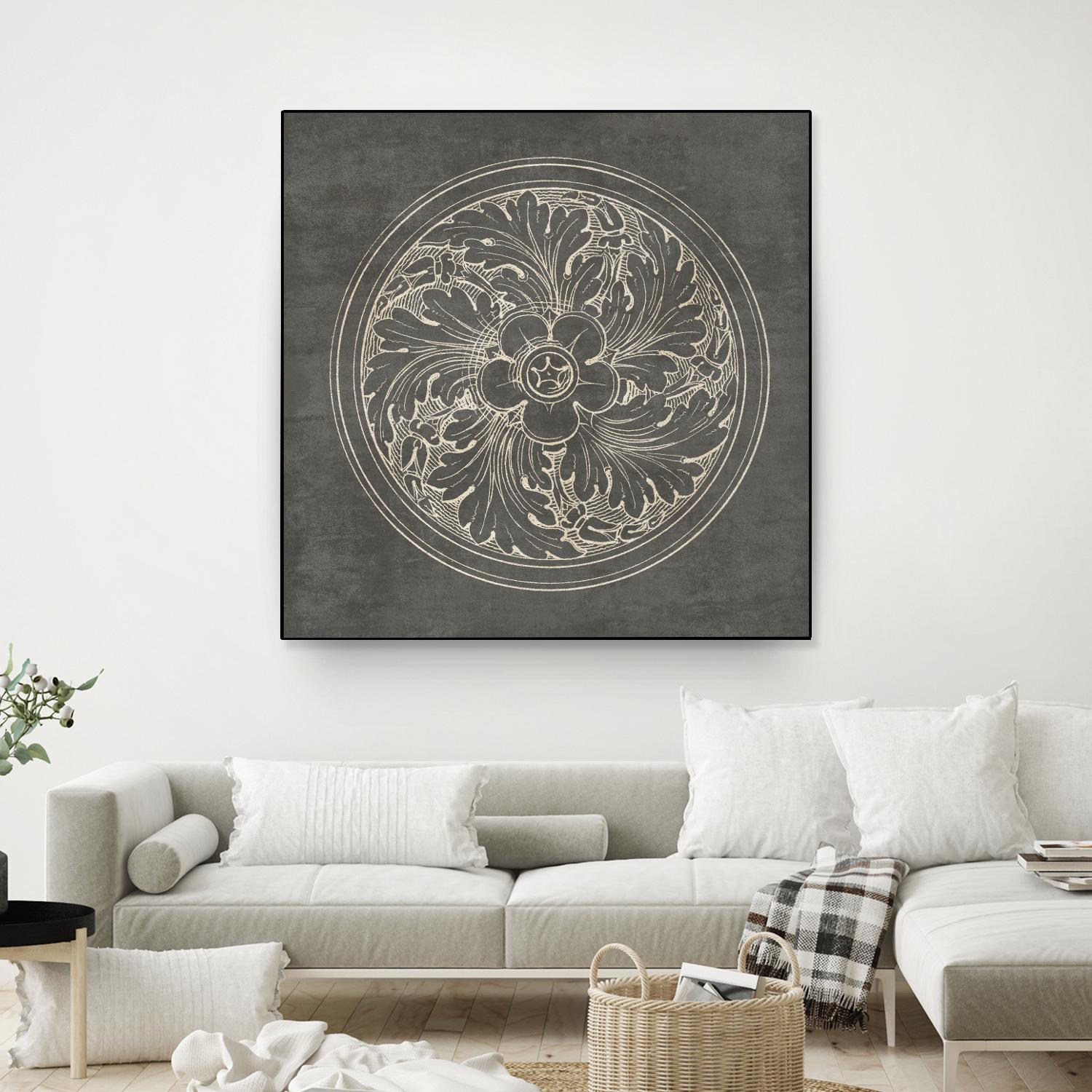 Rosette II Gray by Portfolio on GIANT ART - grey contemporary