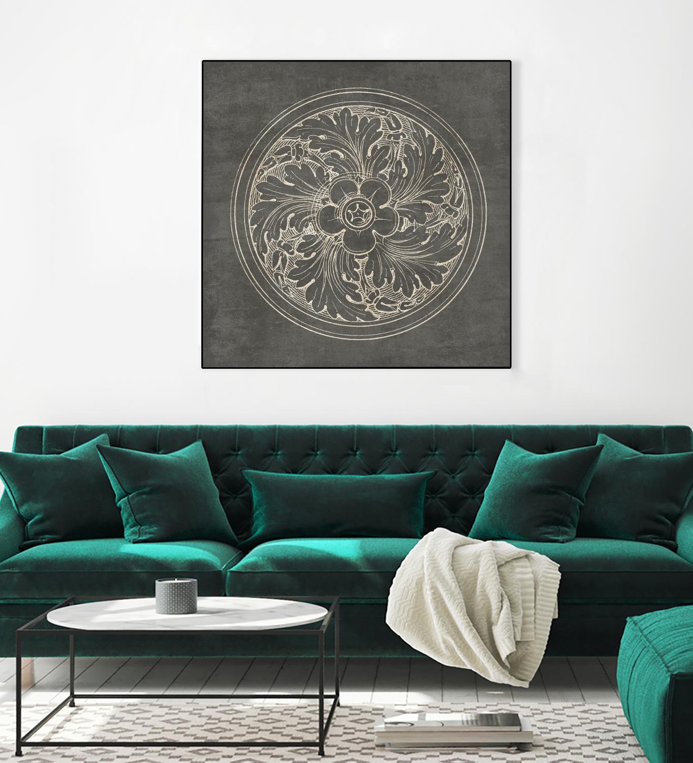 Rosette II Gray by Portfolio on GIANT ART - grey contemporary