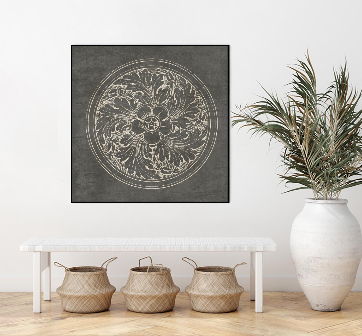 Rosette II Gray by Portfolio on GIANT ART - grey contemporary