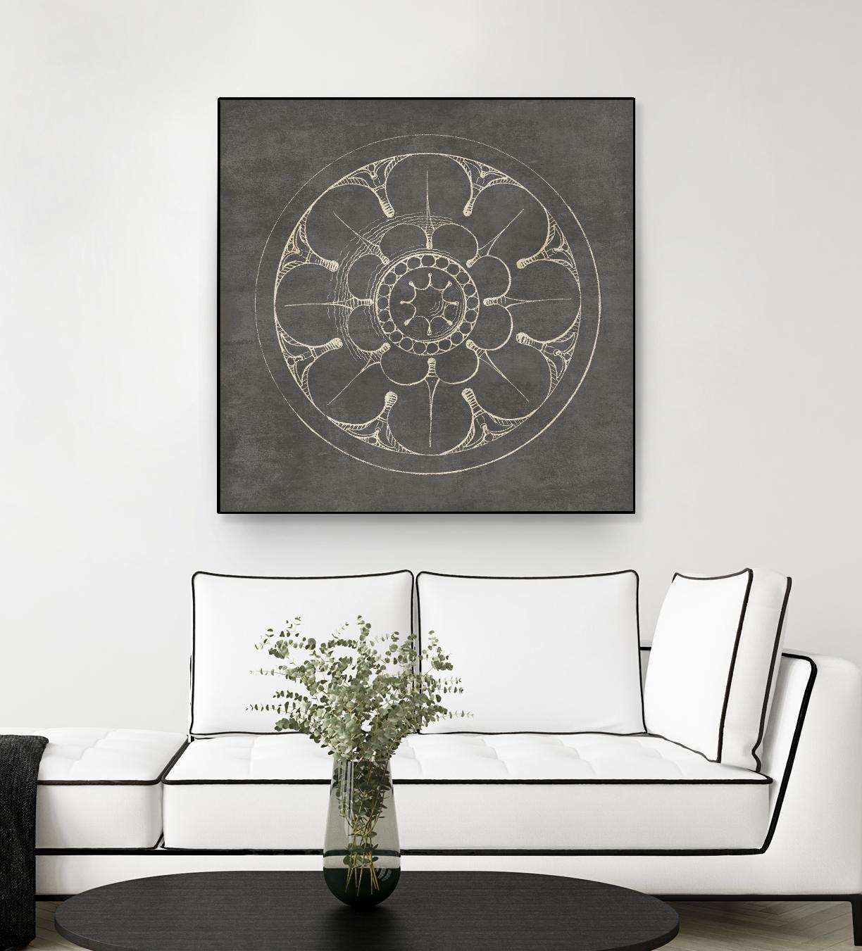 Rosette III Gray by Portfolio on GIANT ART - grey contemporary