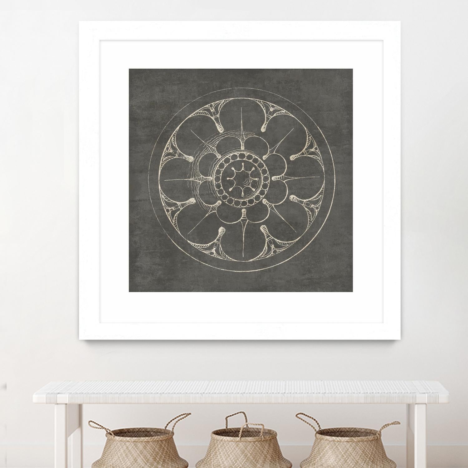 Rosette III Gray by Portfolio on GIANT ART - grey contemporary